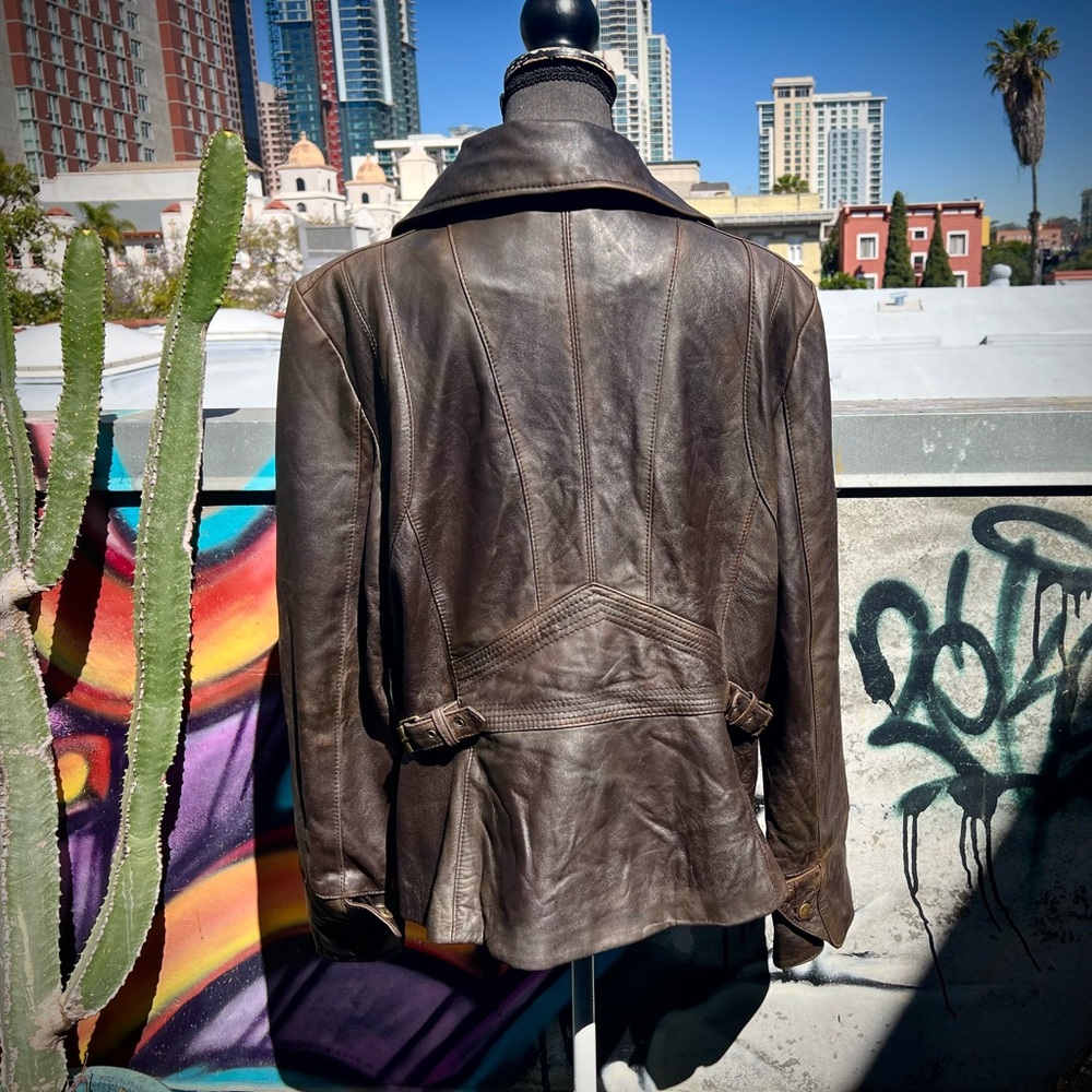 Vintage Lamb Leather Bomber Jacket Anorak Large-XL - Picture 5 of 16